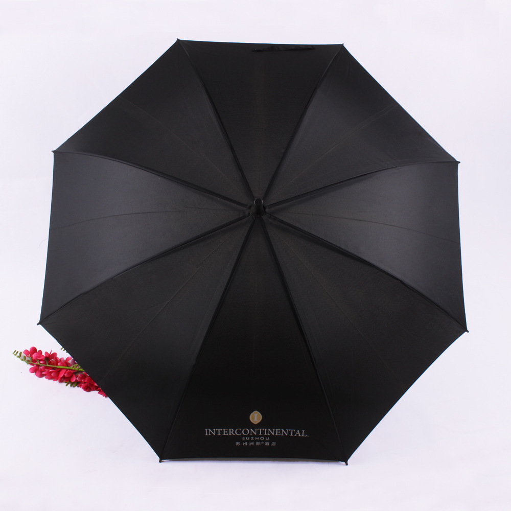 五星酒店广告伞 加大黑色伞双骨伞 酒店礼品伞 迎宾伞批发订做