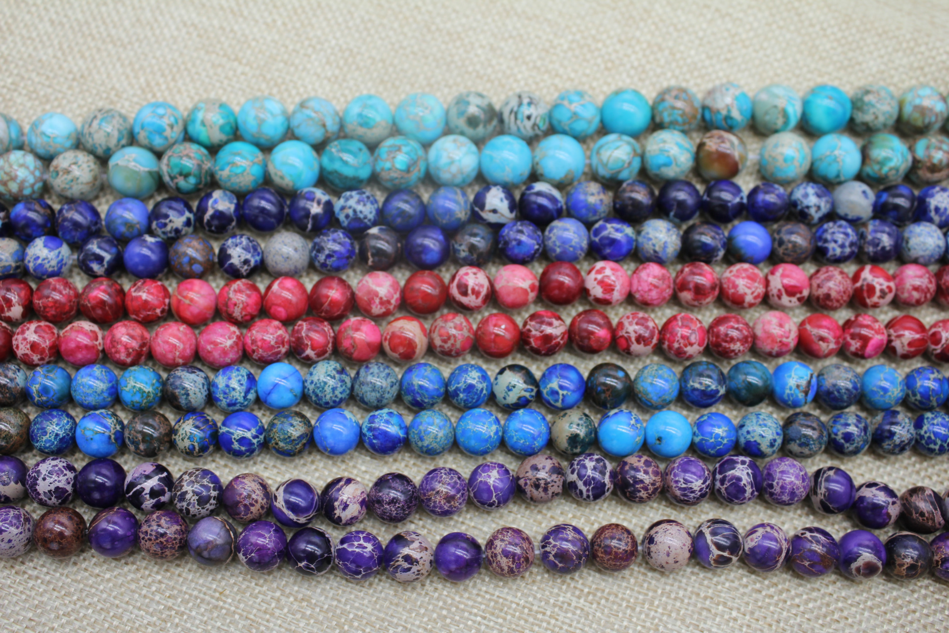 金鹏程 天然帝皇石散珠圆珠半成品 diy饰品配件批发 厂家直销