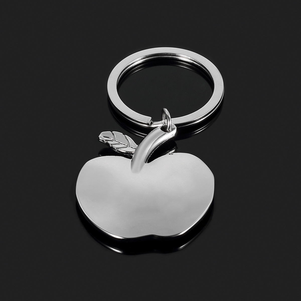 金属钥匙扣_创意apple造型金属钥匙扣个性广告腰挂钥匙圈链挂件 - 阿