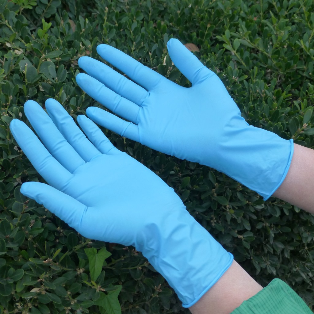 加厚一次性丁晴手套实验室手套丁腈橡胶丁晴手套防油耐油酸碱批发