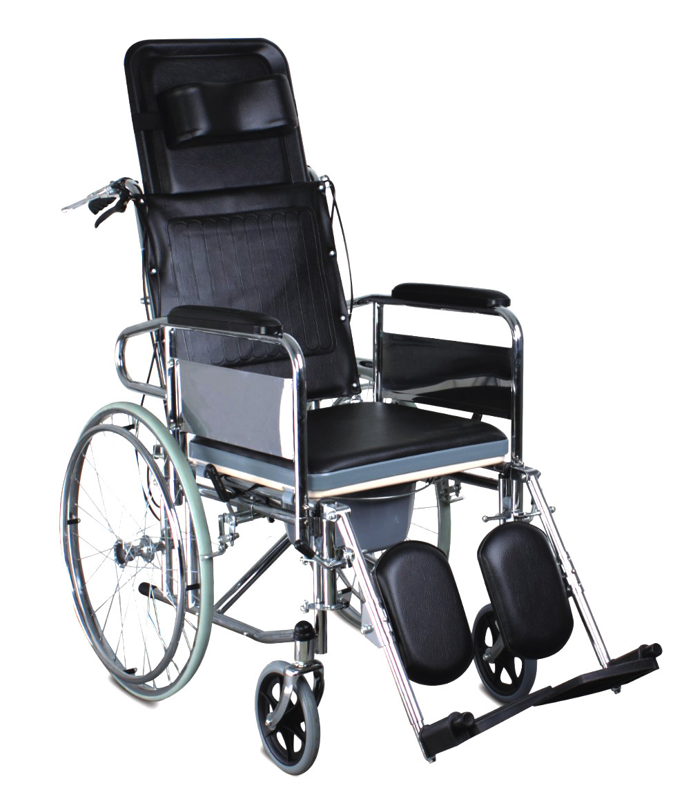 精品推荐 都森高靠背轮椅 半躺平躺轮椅 带坐便多功能轮椅车