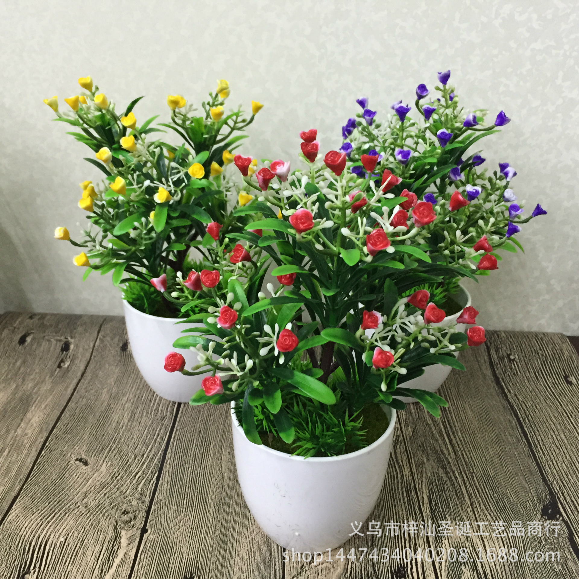 仿真花盆栽花卉 绿植落地假花套装 塑料茶花盆栽装饰桌子摆件批发