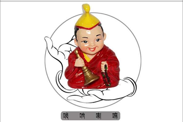 【厂家直销】手工民族风情藏族饰品工艺品汽车摆件藏族小和尚喇嘛
