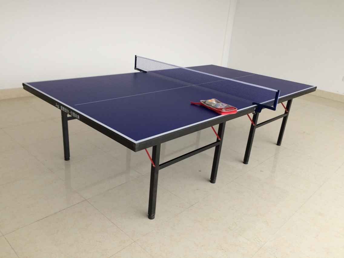 室内乒乓球桌 可批发 家用标准乒乓球台 可折叠送网架 质量保证