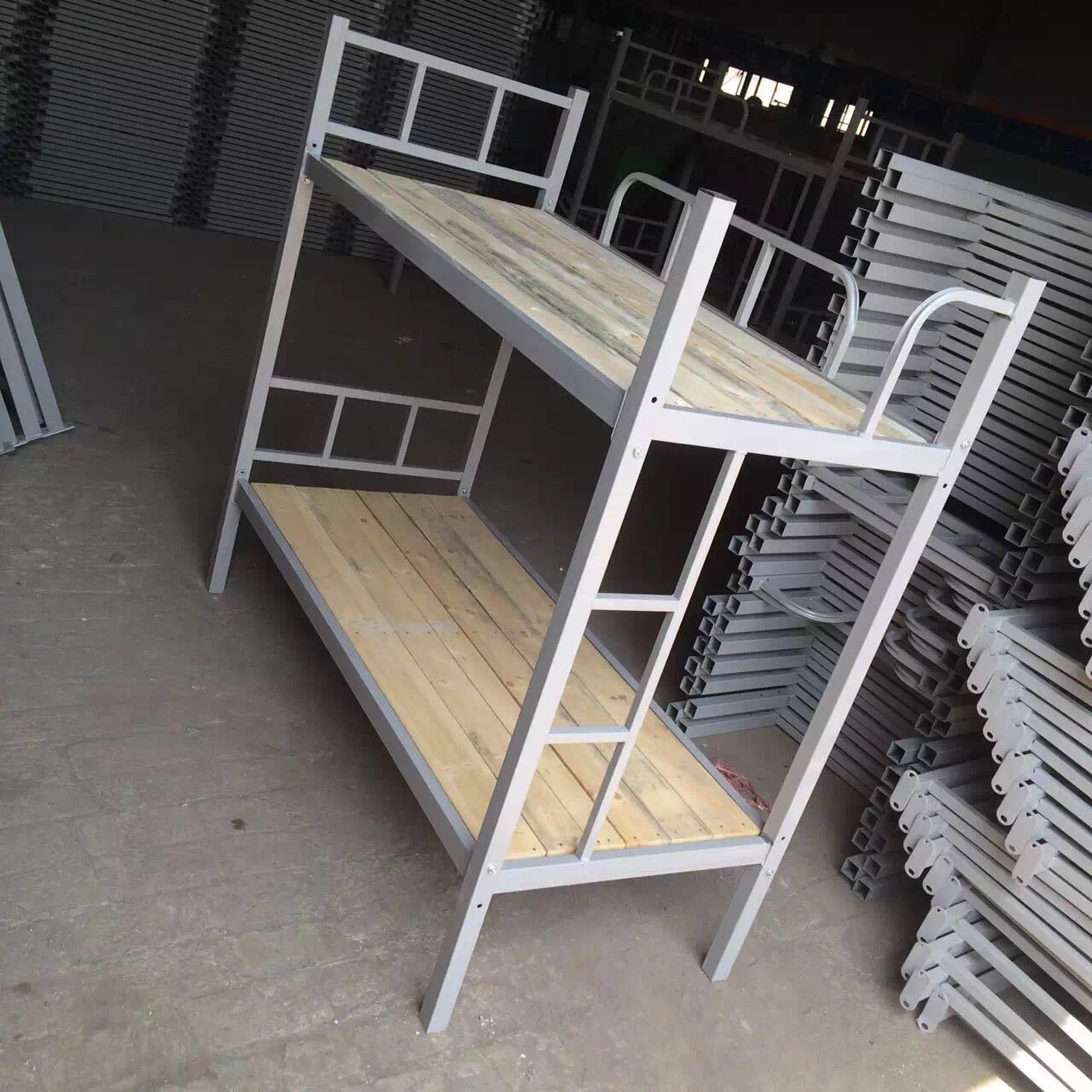 上下铺双层铁架子床学生公寓床员工宿舍双人铁床合肥 厂家批发