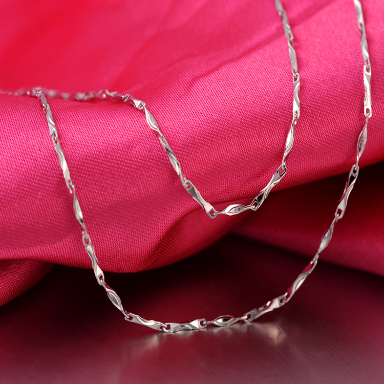 千禧首饰 s925纯银项链 韩版时尚竹节