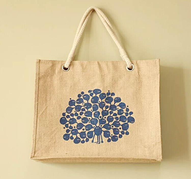 高档购物防水手工手提袋 环保购物布类包装袋 麻布袋