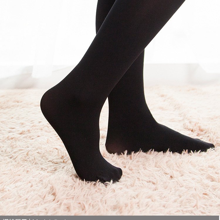 春秋季120d丝袜连裤袜防勾丝中厚加档打底袜裤黑色丝袜-脚饰