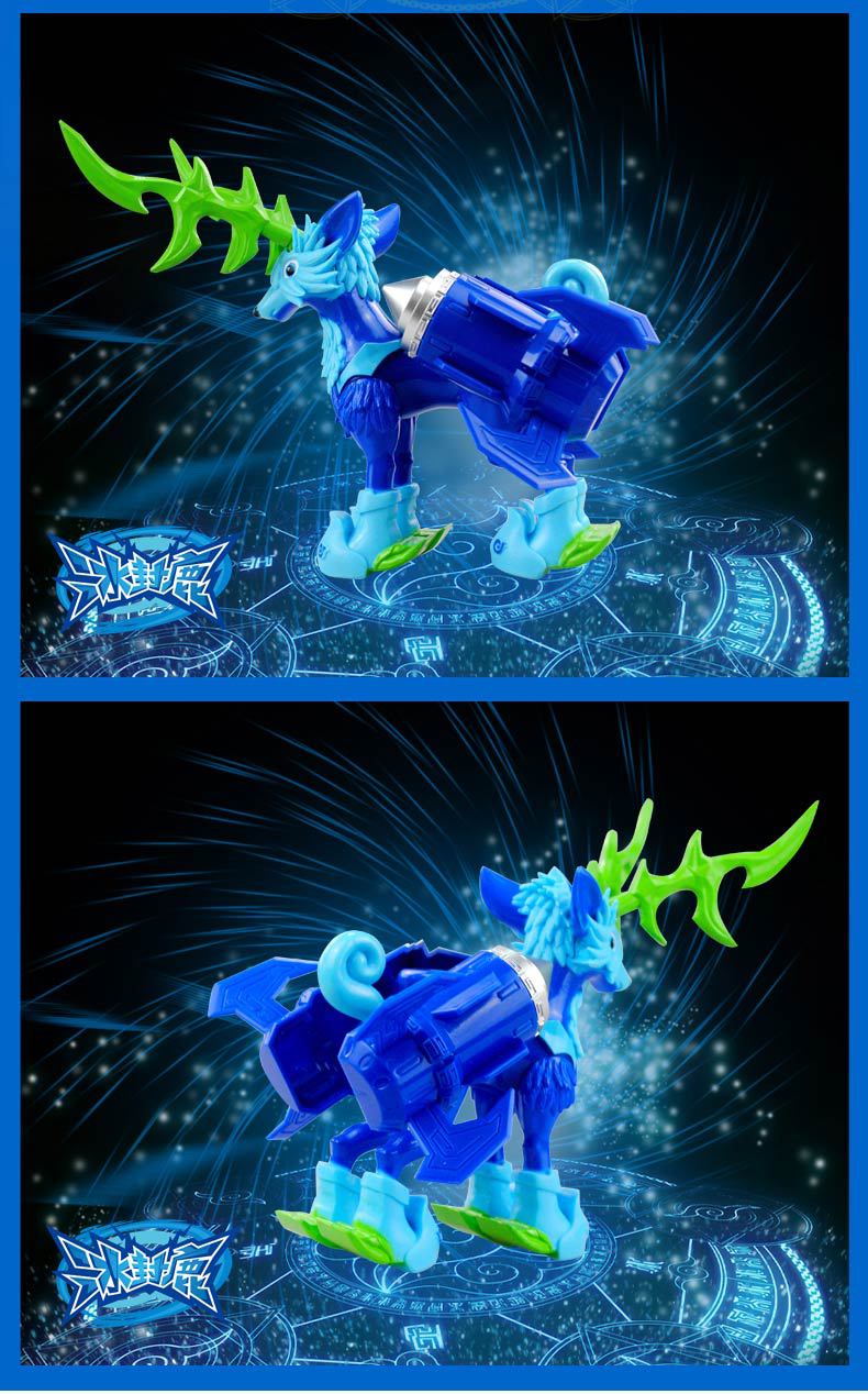 正品咏声猪猪侠百变联盟五灵王召唤神兽铁拳虎五灵锁变形玩具