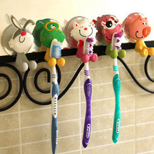 创意可爱卡通动物家族 无痕强力吸盘牙膏牙刷架 款式可选