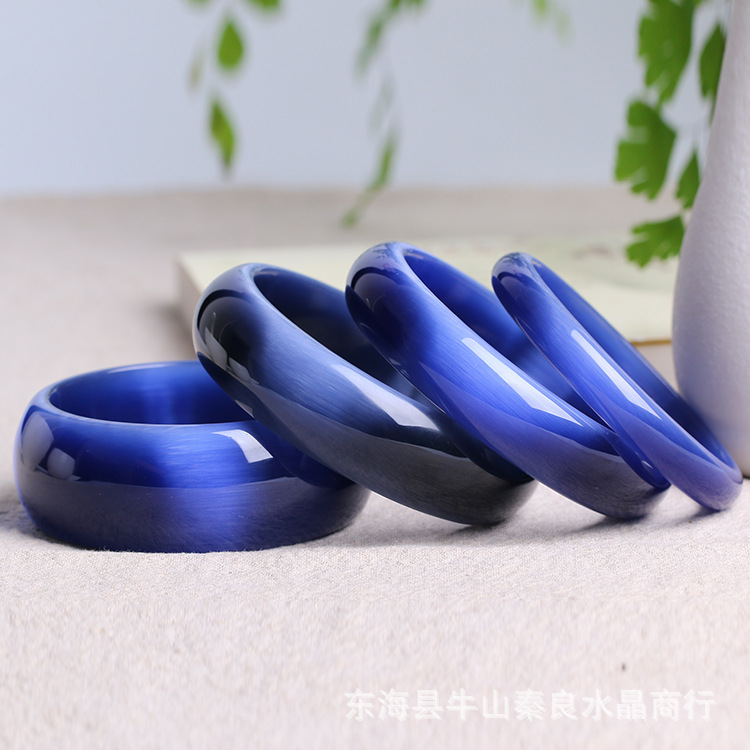 深蓝猫眼石手镯 手链