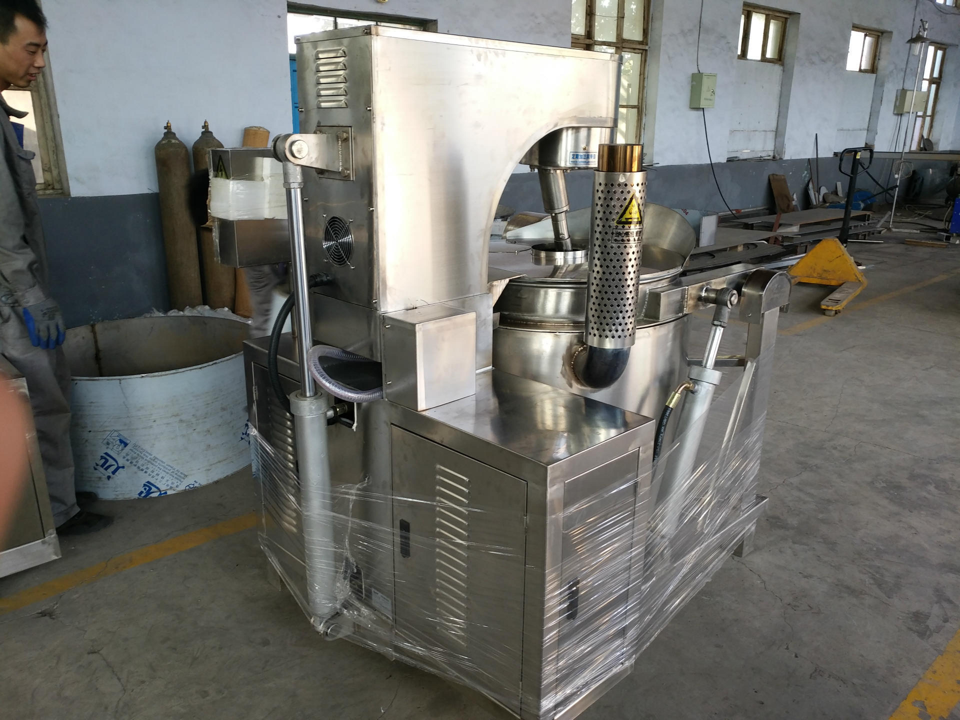 全自动球形爆米花机 大型商用燃气加热安全方便