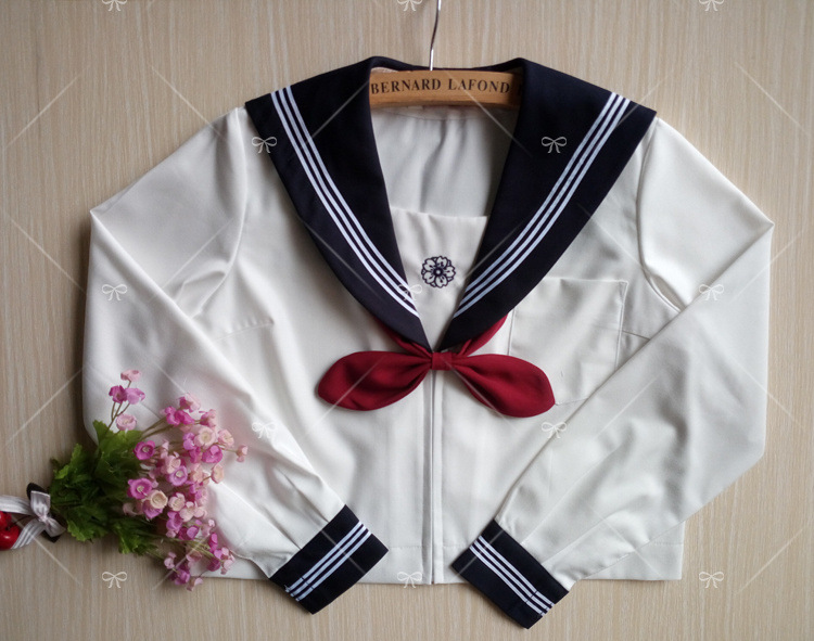 jk制服拼接领三本关西襟水手服高端定制日系韩版cos学生动漫演出