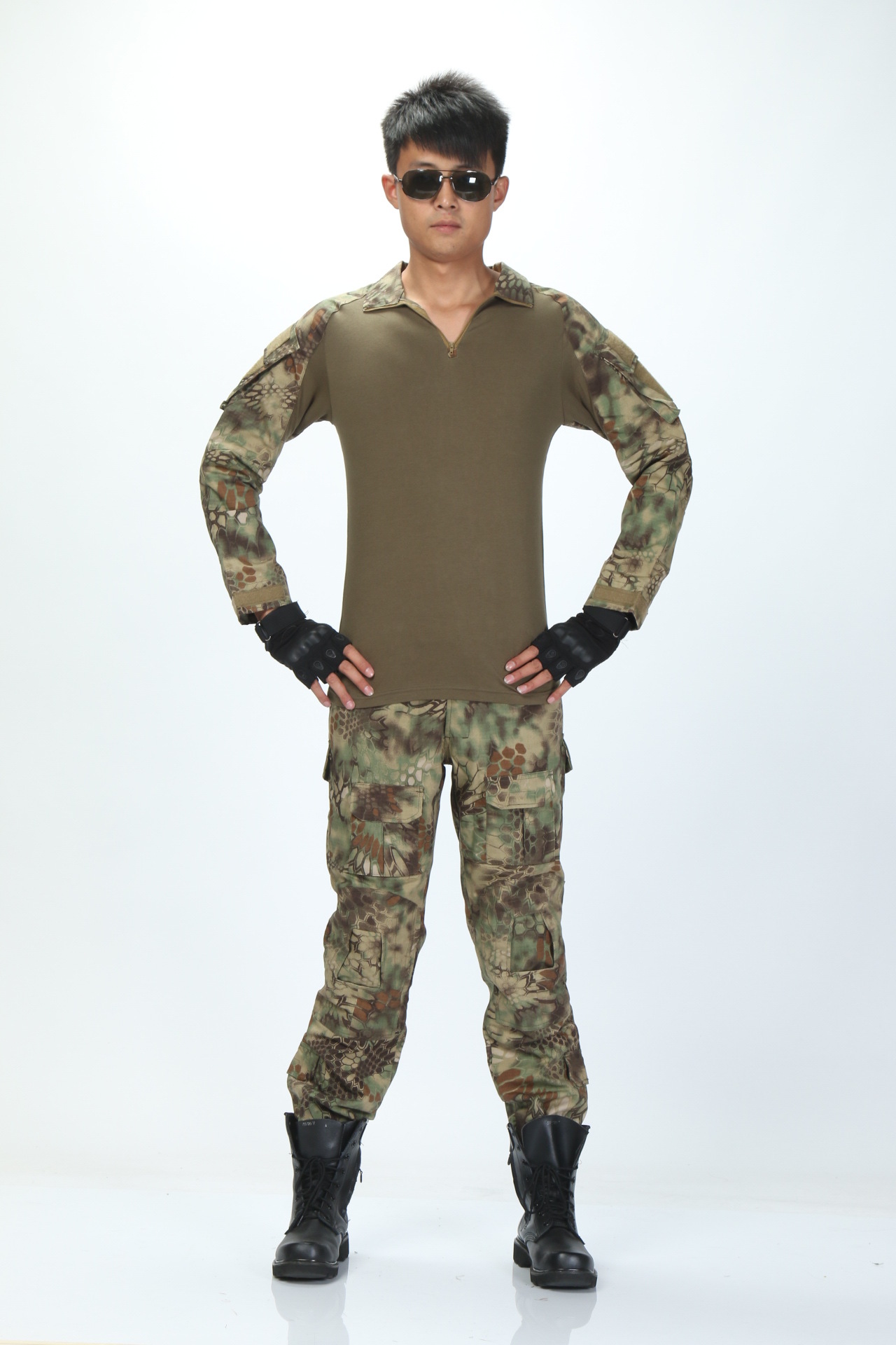 特种兵迷彩服外军蛙人服套装运动户外美陆战术作训服男