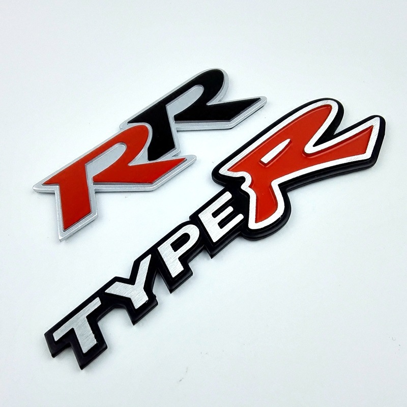 批发思域杰德飞度typer rr 贴标3d金属车标车身贴铝合金尾标
