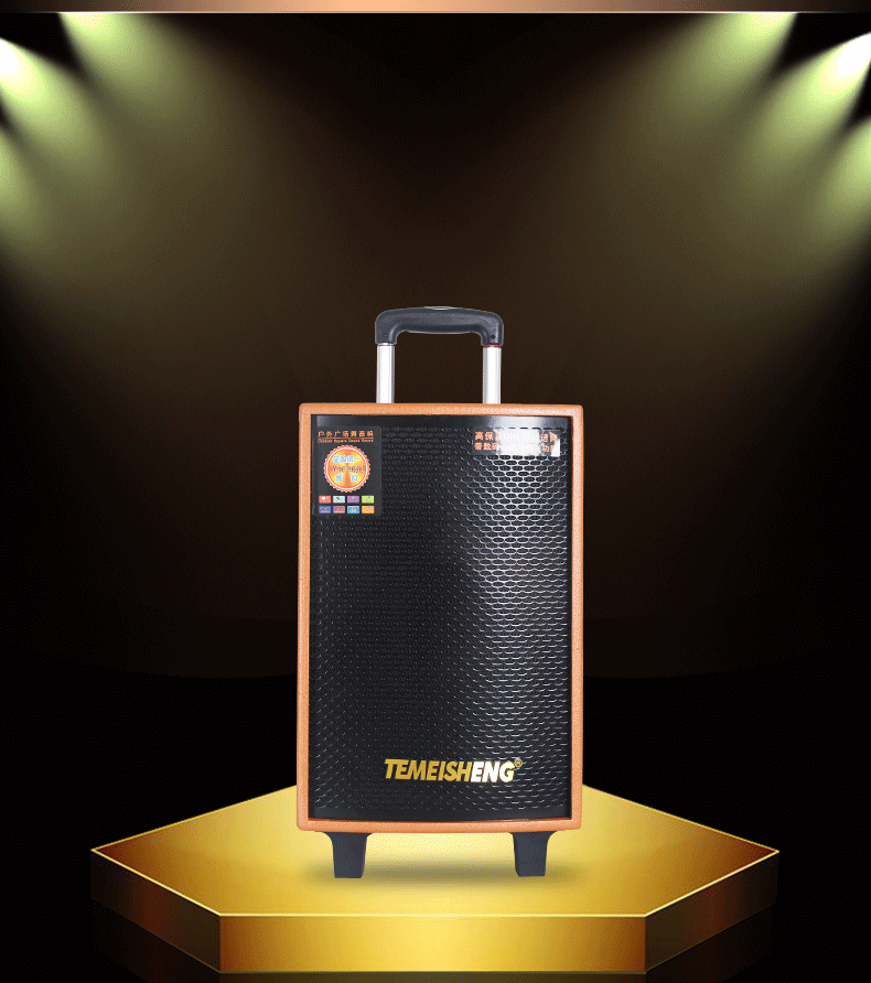 特美声gd10-01户外移动电瓶音响三分频喇叭大功率10寸音箱