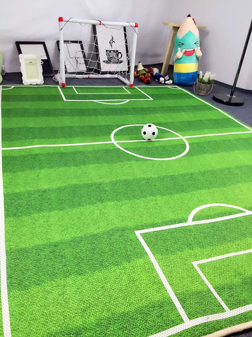 冬天儿童室内地毯全棉针织3d太空网地垫a类环保游戏爬行垫足球场