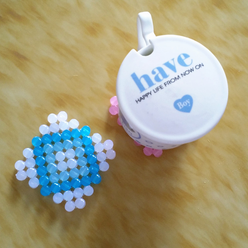 diy手工串珠菱形杯垫材料包 成品居家碗隔热垫餐垫创意礼品工艺品