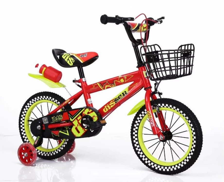 迪士熊小闪电男女宝宝自行车带水壶12寸