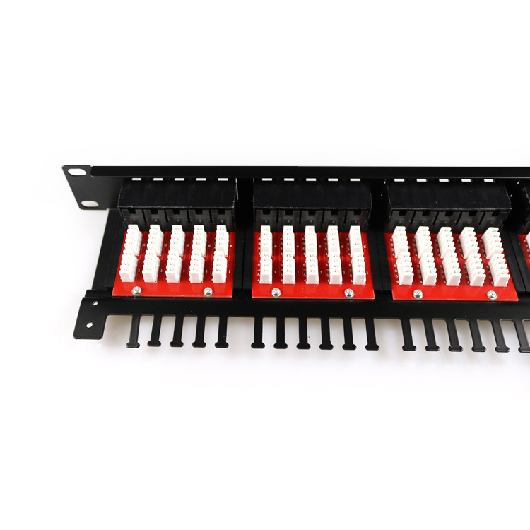 50口对语音电话配线架 rj11专用电话理线架 实商贴牌线路架板