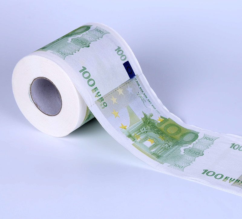 特价创意印花钱币有芯卷纸手帕纸无香卫生纸家用餐巾纸面巾纸批发