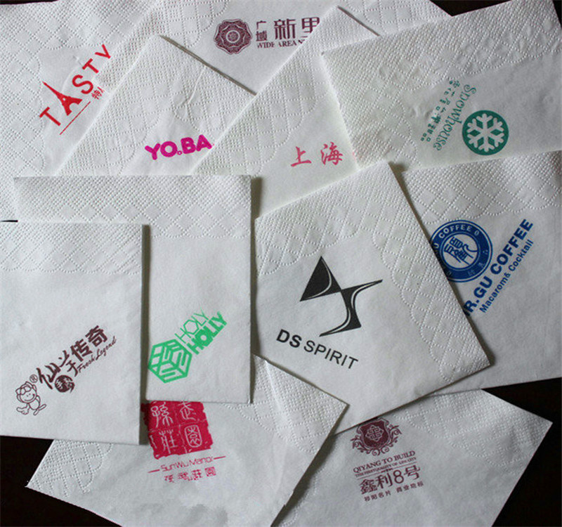 印字方巾纸 西餐厅餐巾纸牛排馆正方型餐巾纸巾加印logo酒店纸巾