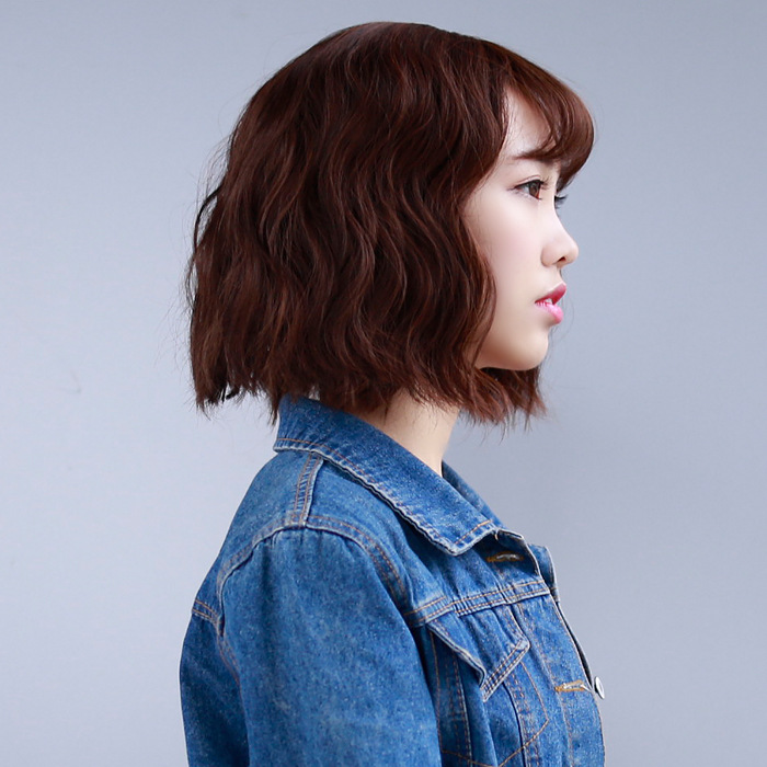 假发短发女短卷发水波纹玉米烫泡面卷蛋卷蓬松自然逼真假发发型