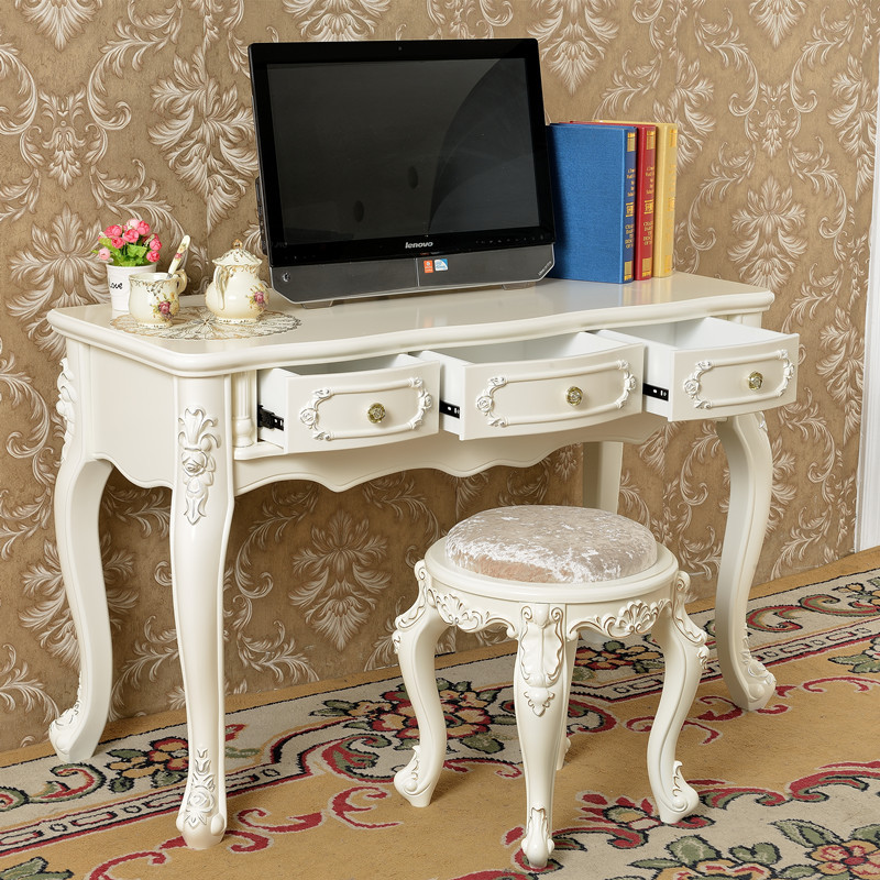 特价韩式白色田园三抽书桌公主桌电脑桌办公桌写字台淑女桌**