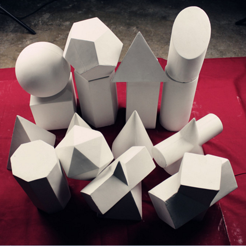 石膏几何体石膏像石膏头像写生教具一石膏教具美术静物素描