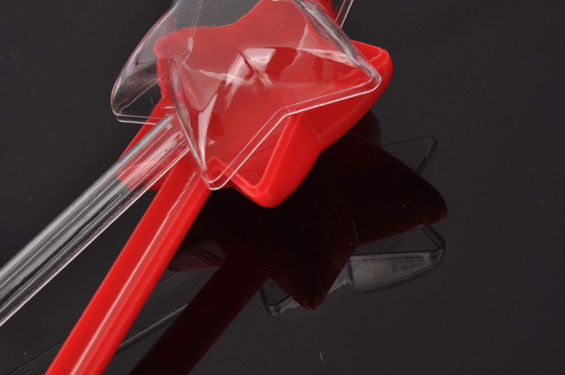 外贸五角星形星星魔法棒塑料糖果盒彩色糖豆