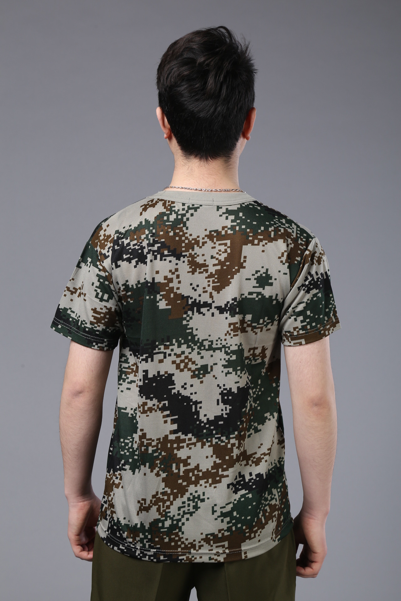 夏季新款陆j数码短袖迷彩t恤 军训服汗衫