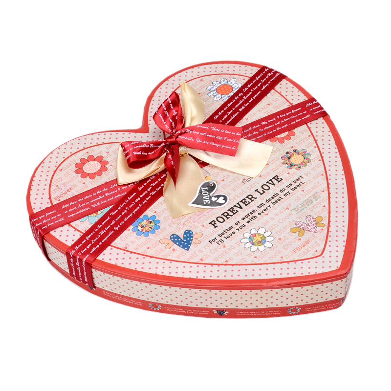 厂家直销红盖心形24格巧克力盒 糖果盒 礼品盒 包装盒 礼物盒批发