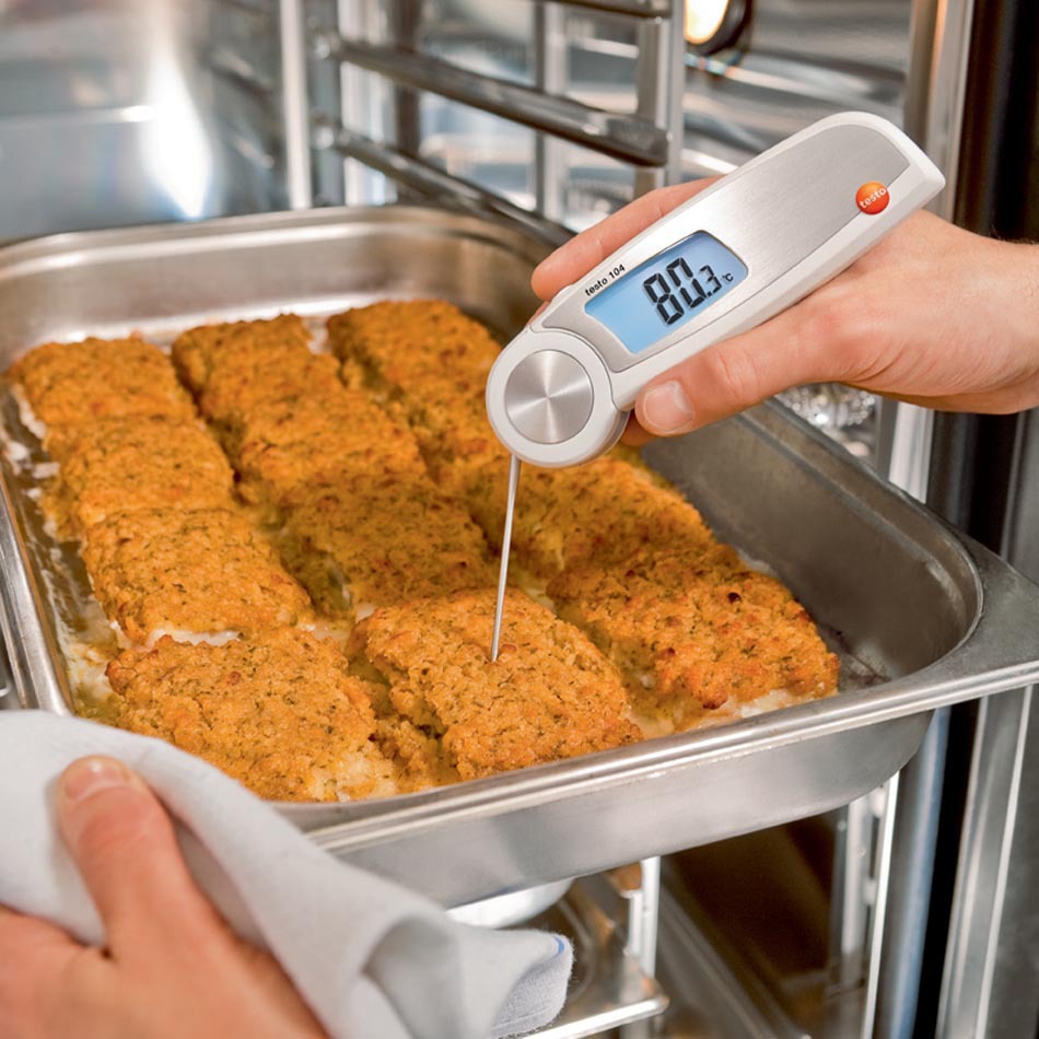 含税原装正品食品中心温度计德国德图104温度计可折叠式厨房