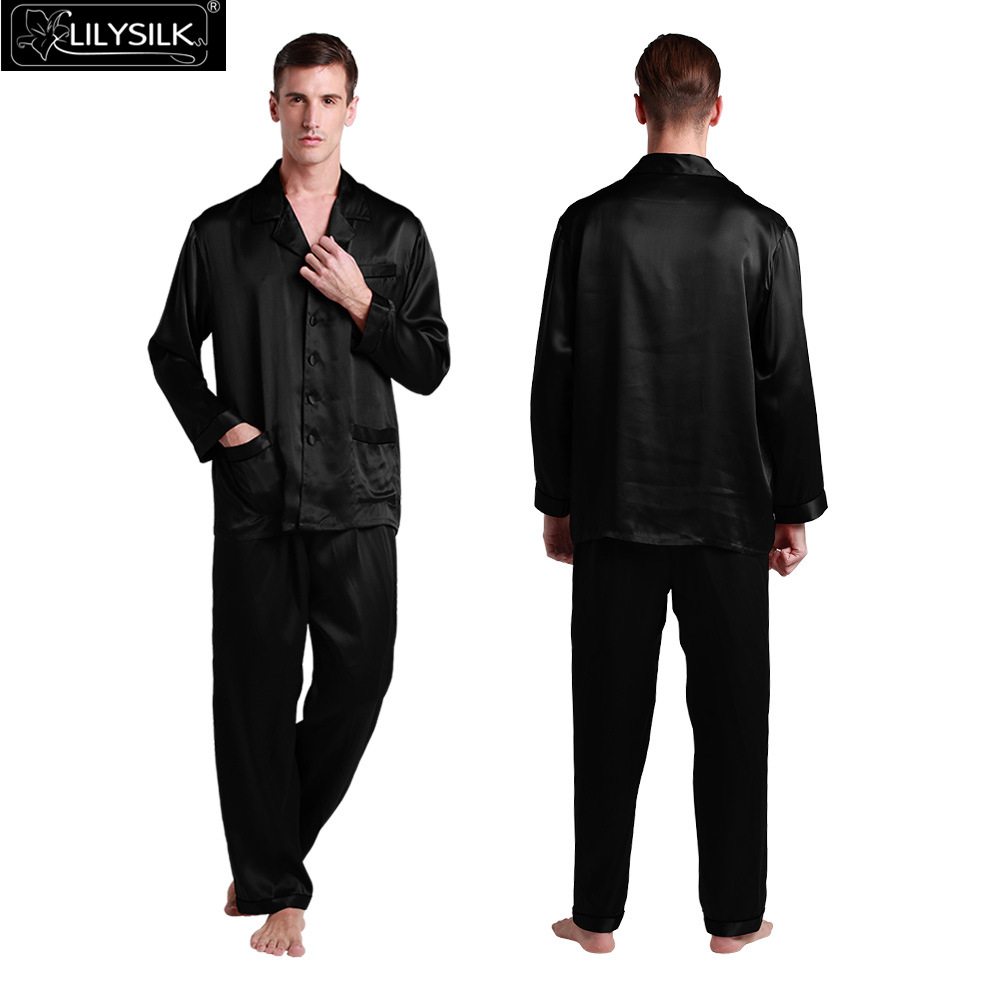 100% Silk Long Satin Pajamas