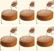 不锈钢双线蛋糕分层器蛋糕切片器蛋糕切分工具双线切蛋糕分割线