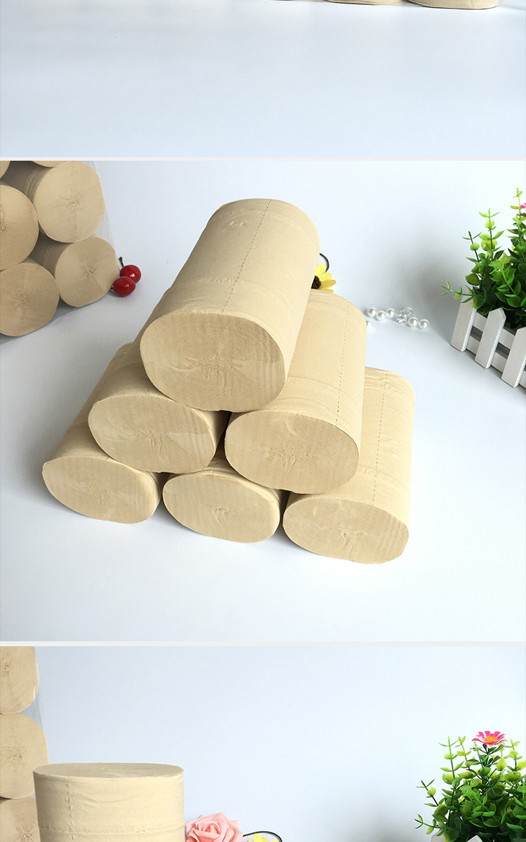 厂家每日必选喷浆本色纸12卷装卫生纸原生木浆