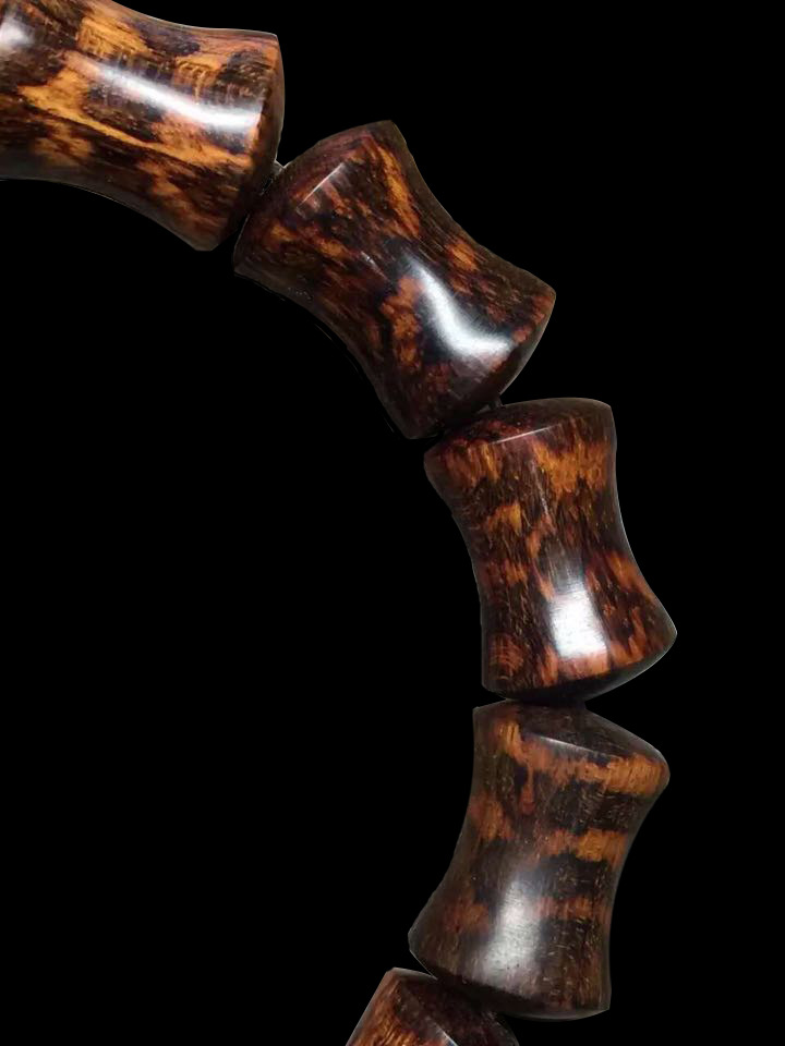 蛇桑木珍品木质手串2.0佛珠手链满花料高密度堪比海南花梨蛇纹木