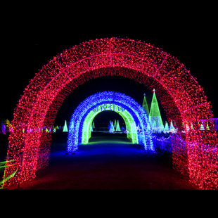 热销节庆led造型拱门菱形等组合型圣诞树灯供酒店,路口,商业街