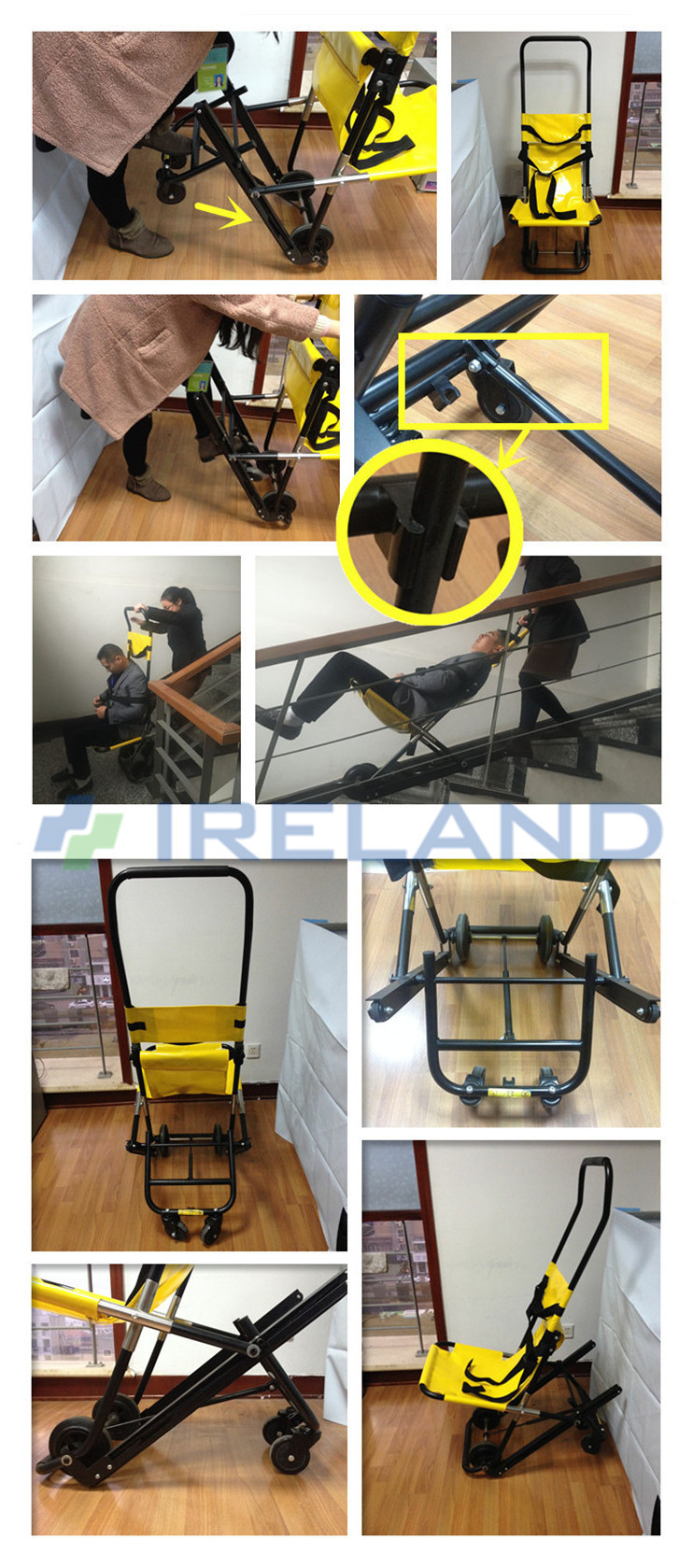 医用担架推车多功能上下楼履带式急救爬楼车