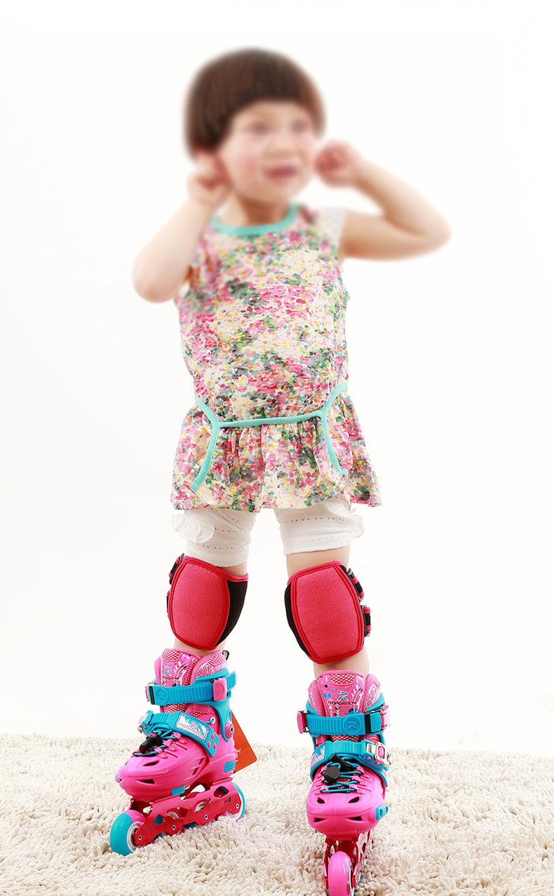 厂家现货供应批发纯棉海绵透气护膝舞蹈轮滑运动防摔防滑儿童护膝