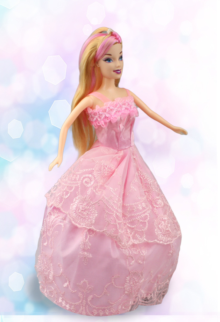 宝妮儿 儿童女孩过家家玩具梦幻婚纱公主芭比娃娃套装礼盒6609-1