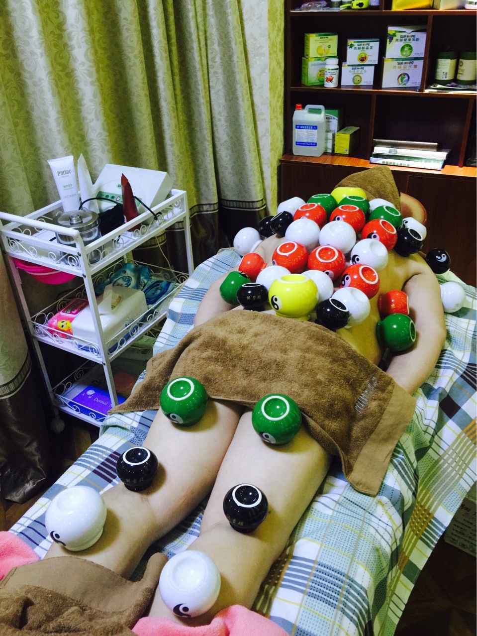 尚赫新款升级凹低五行太极能量火罐陶瓷火疗罐42个一套