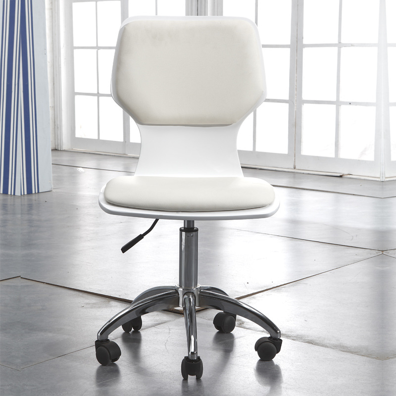 可升降旋转白色烤漆电脑椅家用办公椅人体工学转椅椅子职员椅