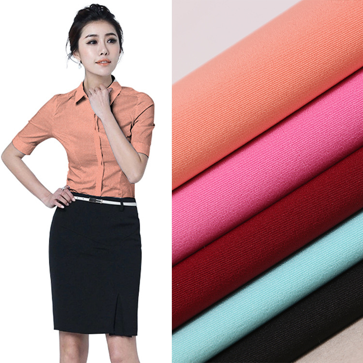 现货批发涤纶斜纹四面弹华达呢 工装面料裤装运动服户外服装面料