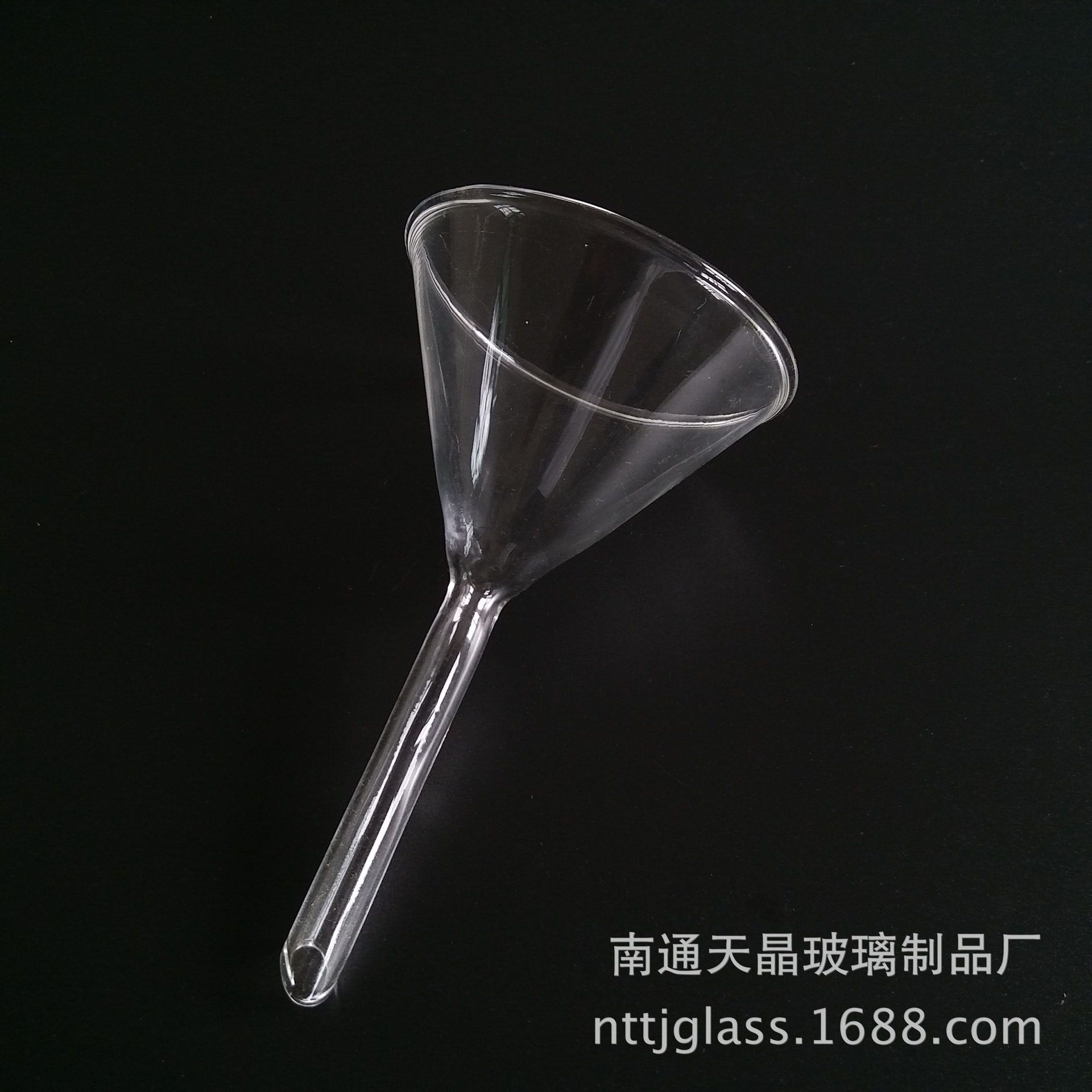玻璃三角漏斗 短管标准漏斗 60mm玻璃漏斗 高硼硅实验标准油漏斗