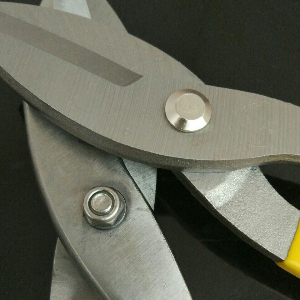 供应高档沾塑抛光白铁剪丝网剪刀10寸12寸美式铁皮剪手动五金工具