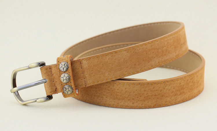 百搭新款猪皮底女士皮带 简约韩版学生年轻