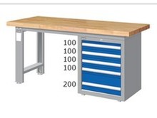 供应TANKO上海天钢工作桌 WAS-67042S不锈钢四吊柜式钳工维修桌