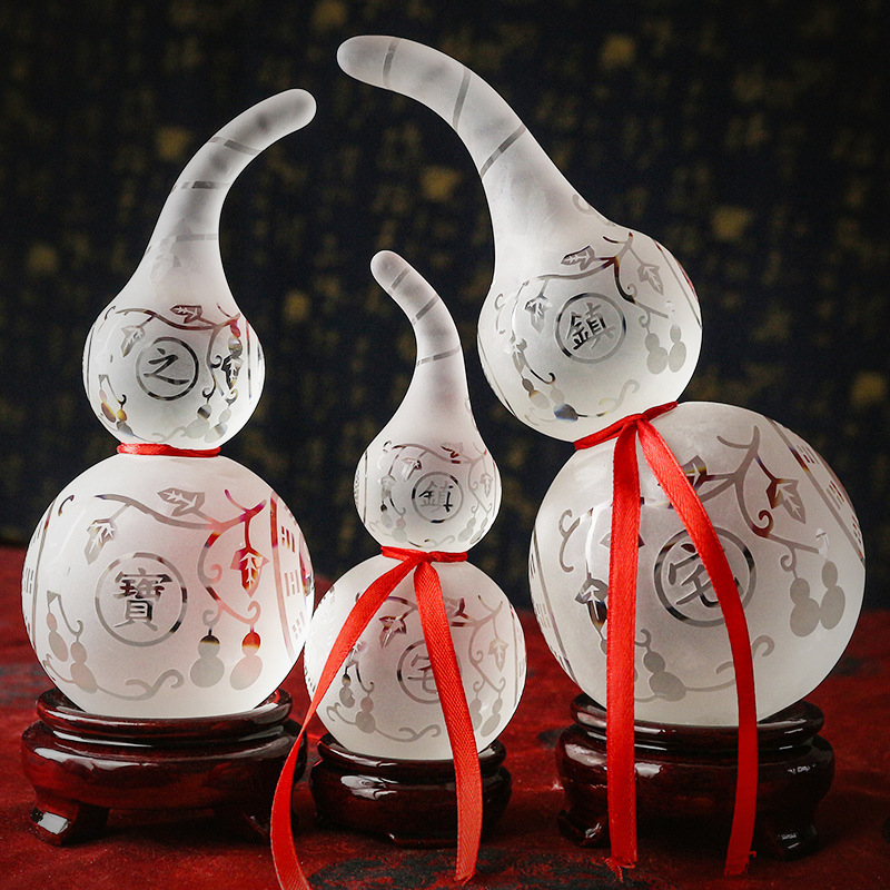 镇宅摆件-水晶宝葫芦 水晶汽车摆件装饰饰品 吉祥如意家居镇宅开业展