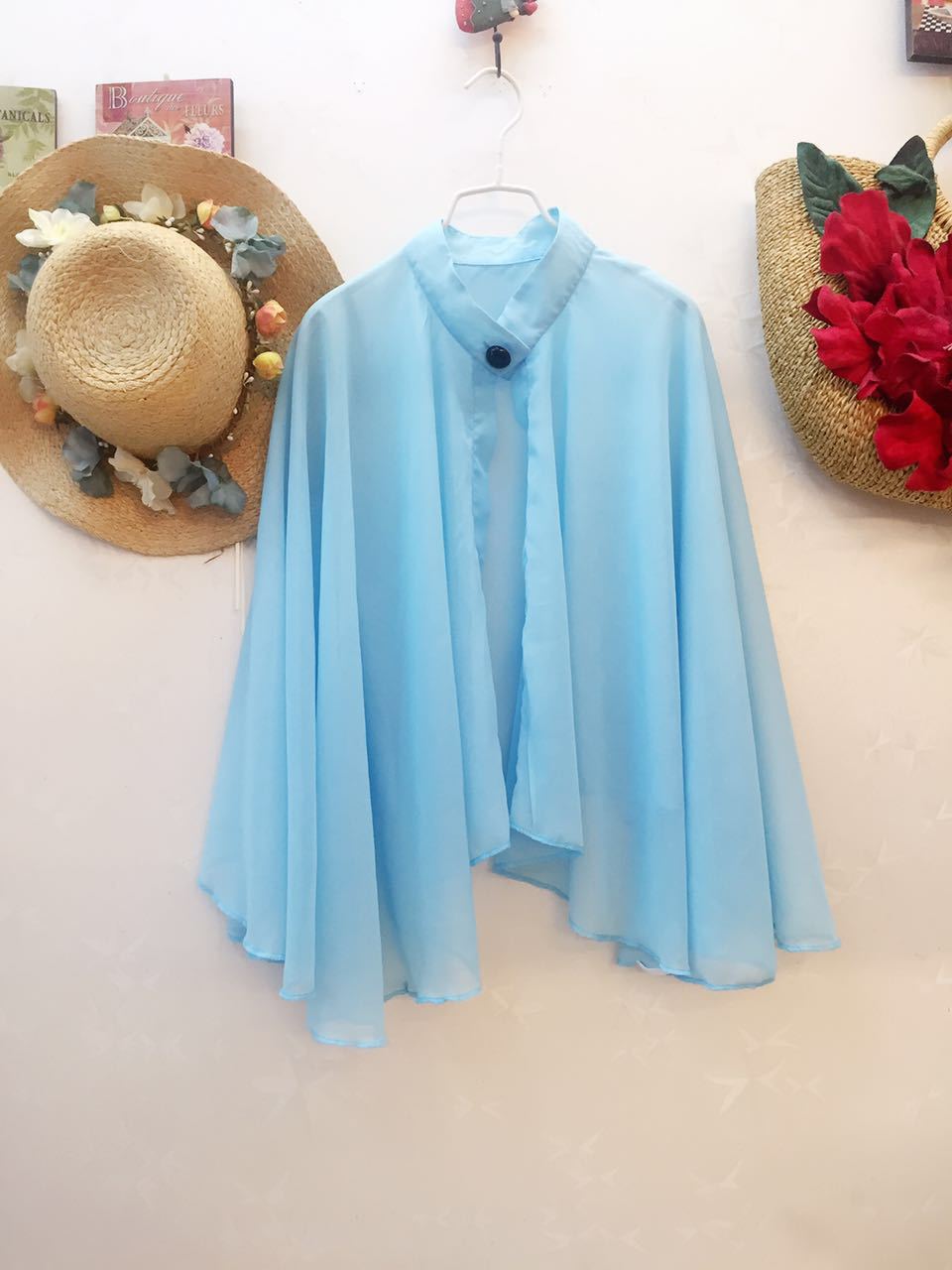 防晒披肩夏长袖骑车沙滩巾空调夏季薄款雪纺防晒衣开车女雪纺纱